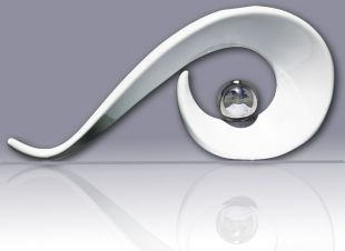 Dekorative Vase in weiß-silber als Geschenk