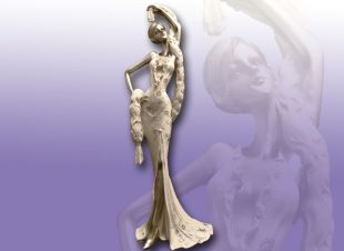 tolles Geschenk Frauenfigur in klassik-silber