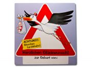 Riesenschild speziell zur Geburt *Storchenlandebahn*