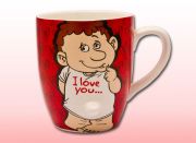 witzige Tasse *I love you* als Geschenk