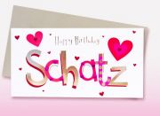 Schatz-Karte zum Geburtstag