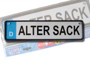 Autokennzeichen "Alter Sack" Metall