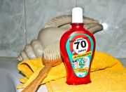 Shampoo *Frisch gewaschene 70* als Geburtstagsgeschenk